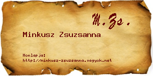 Minkusz Zsuzsanna névjegykártya
